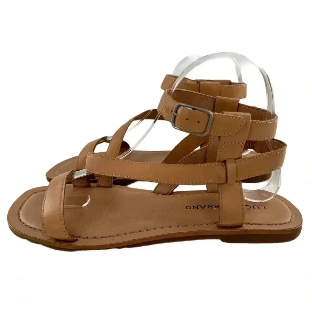 Lucky brand womens sandals size 8 38.5 tan leather